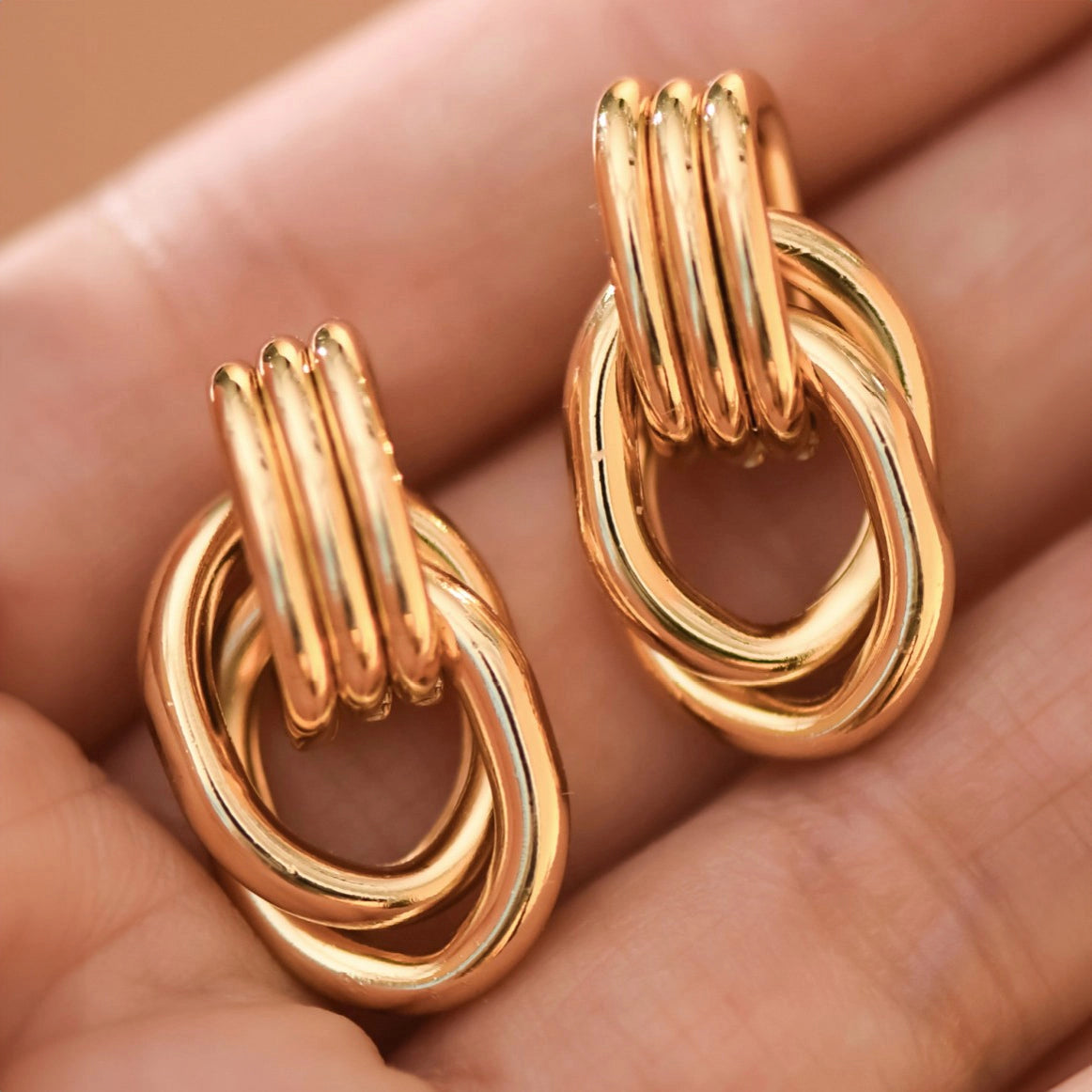 Golden Tide Stud Earrings