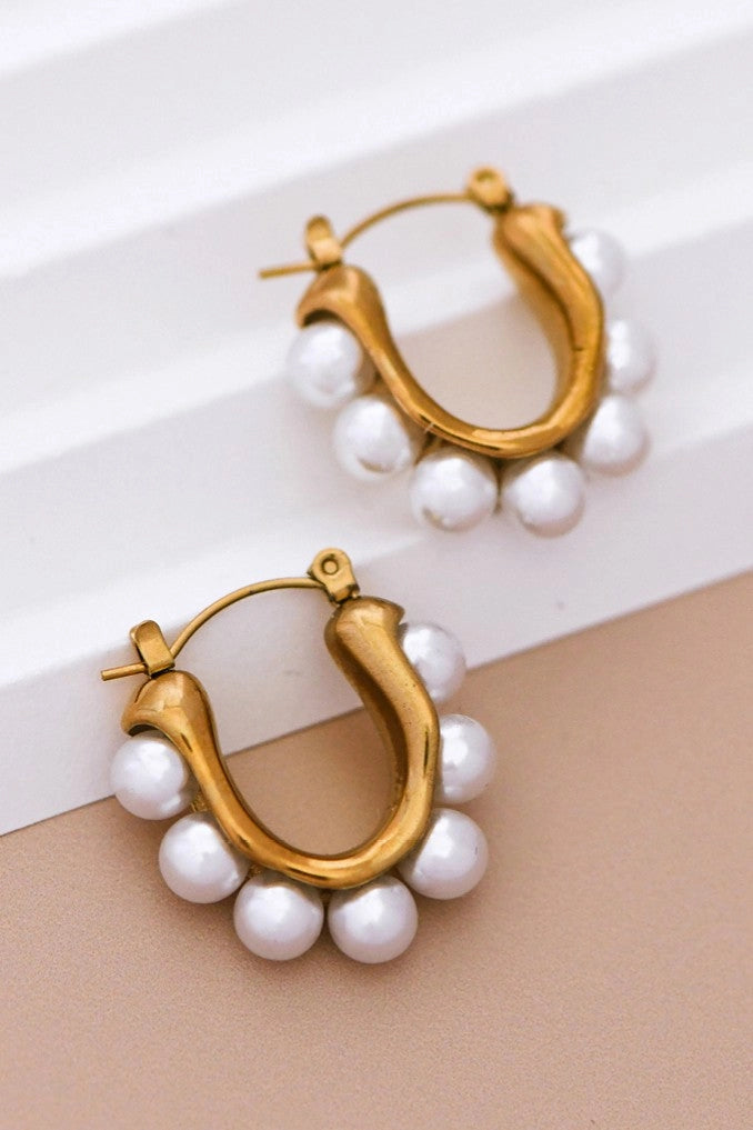 Pearl Coast Hoops Earrings