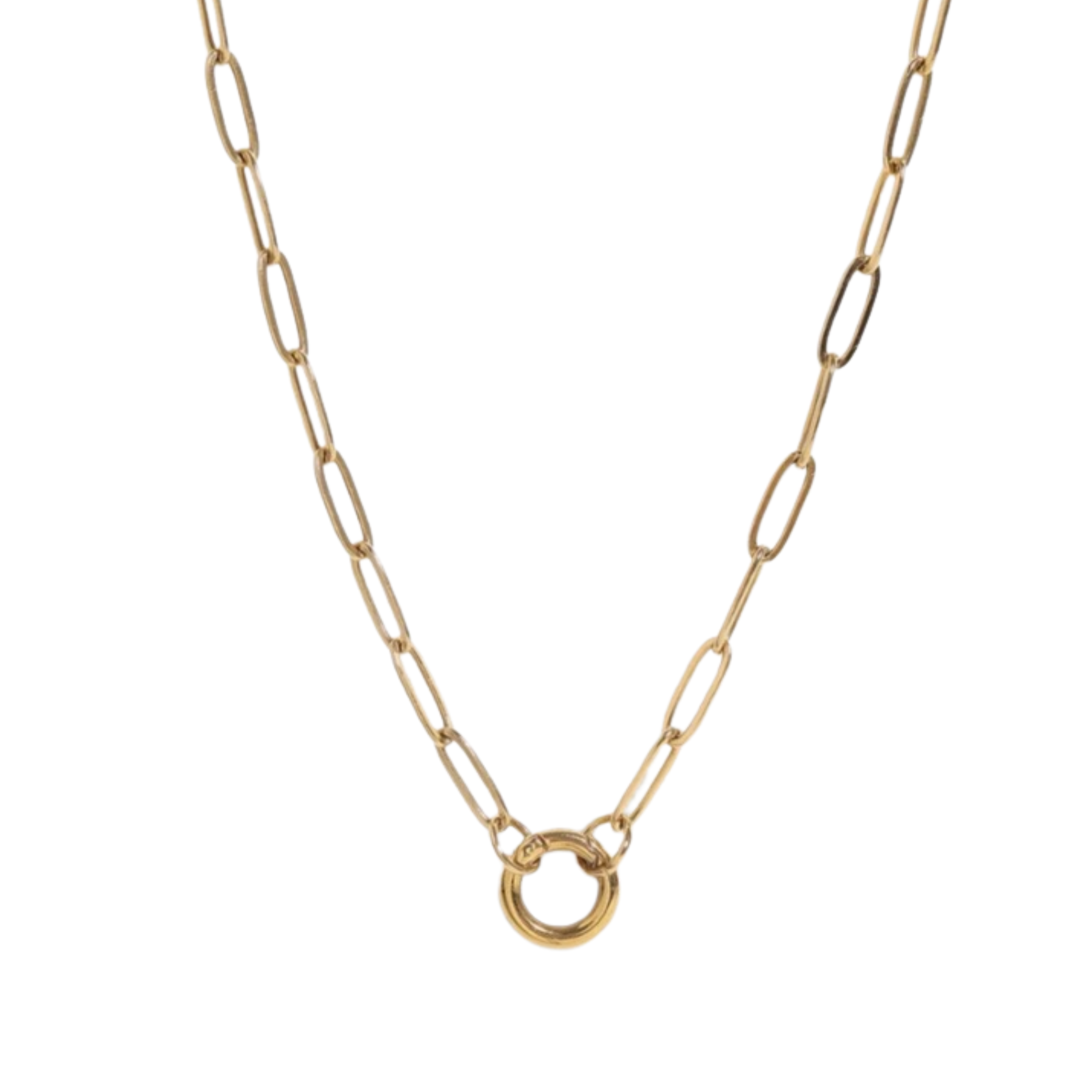 18k Gold Stainless Pearl Charm Holder Necklace + Bracelet Set