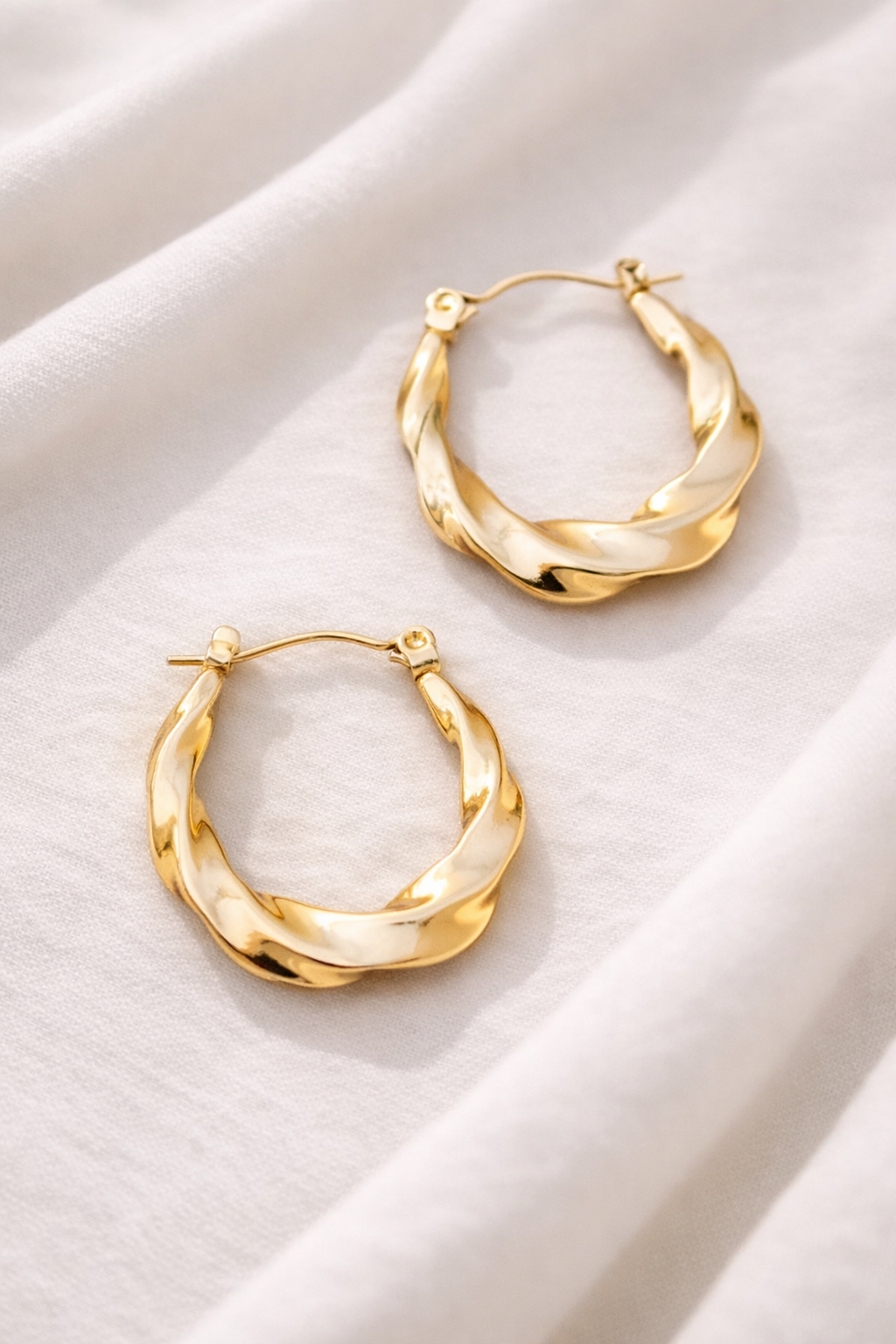 Coastal Twist Hoop Earrings